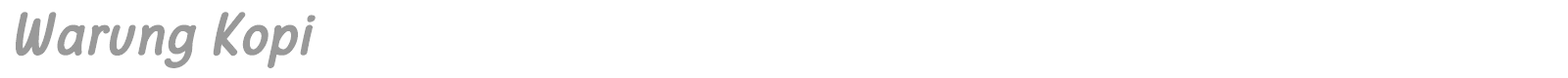 Warung Kopi font preview
